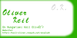 oliver keil business card